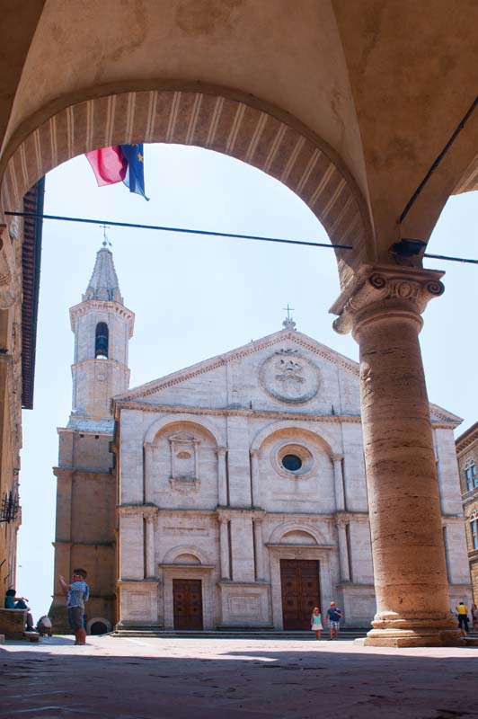 La celebre Piazza Pio II - Pienza