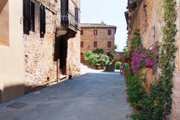 Uno scorcio di Pienza il cui centro storico è stato dichiarato dall'Unesco Patrimonio dell'Umanità nel 1996