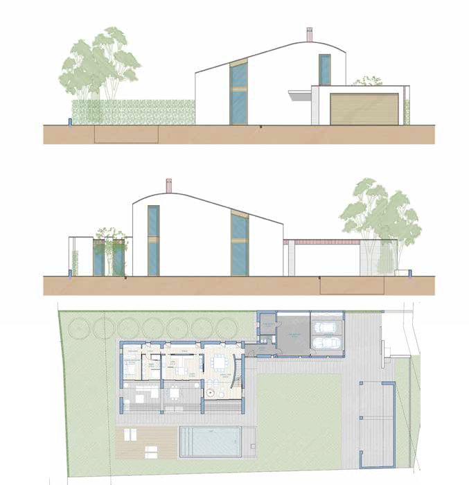 Il progetto di un edificio a impatto zero vicino Novara