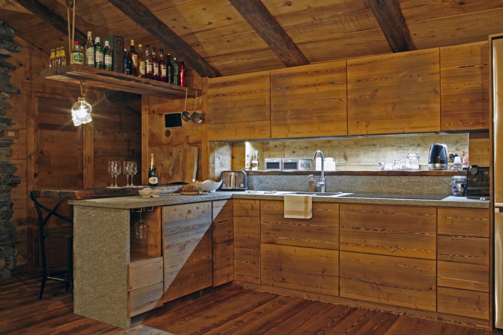 baita sul monte bianco, cucina