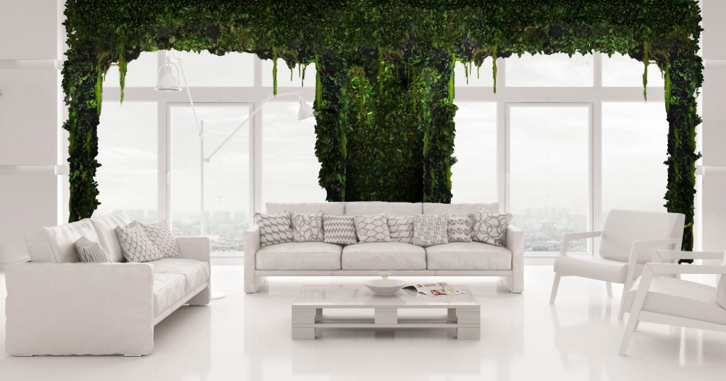 Le pareti verdi stabilizzate possono essere arricchite da piante diverse