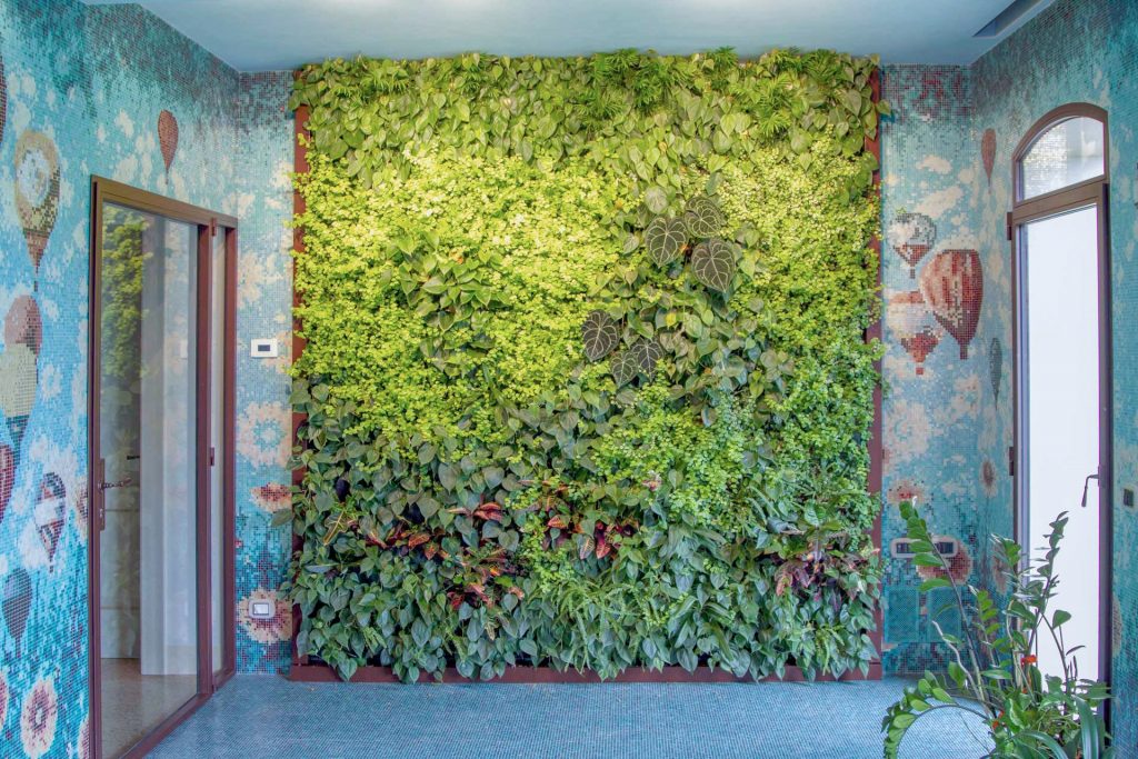 Le pareti verdi donano un fascino unico alla casa e ne garantiscono la salubrità