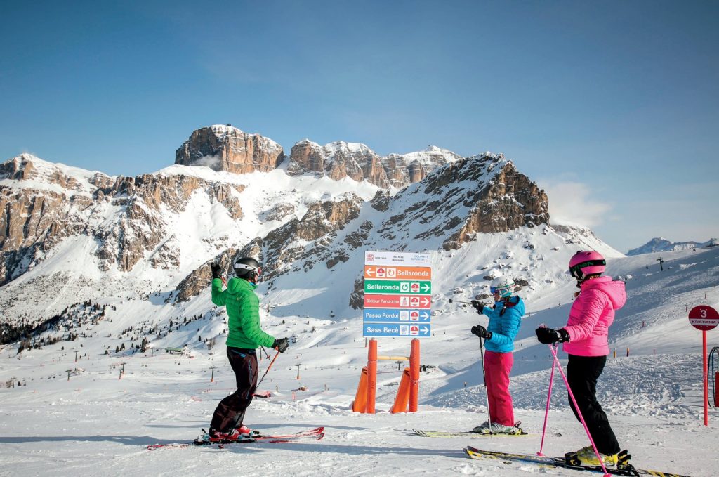 Sciare in Val di Fassa da Moena a Canazei