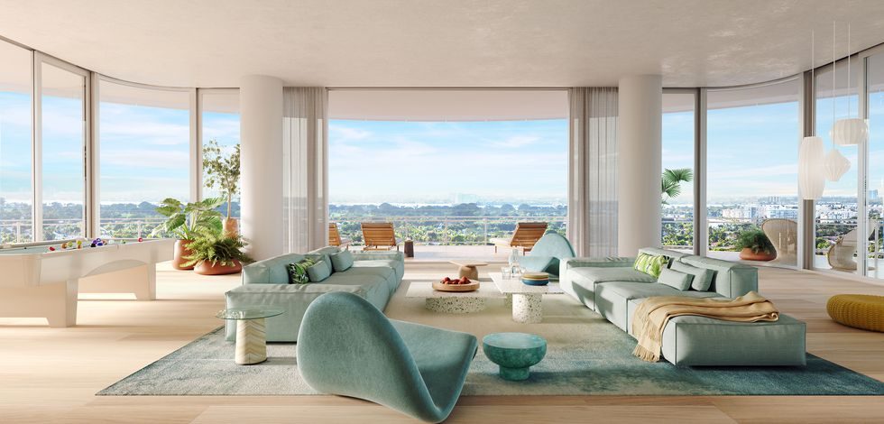 arredamento interni di lusso- superattico a Miami - Renzo Piano