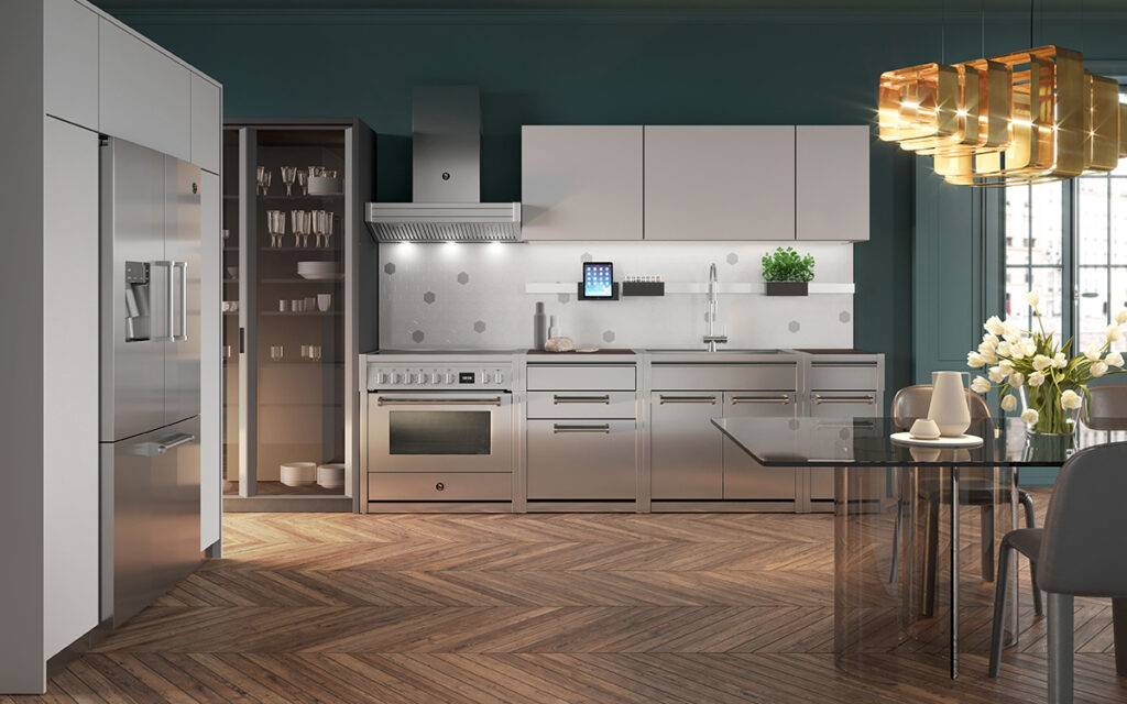 Le cucine in acciaio combinano uno stile inconfondibile a prestazioni eccezionali