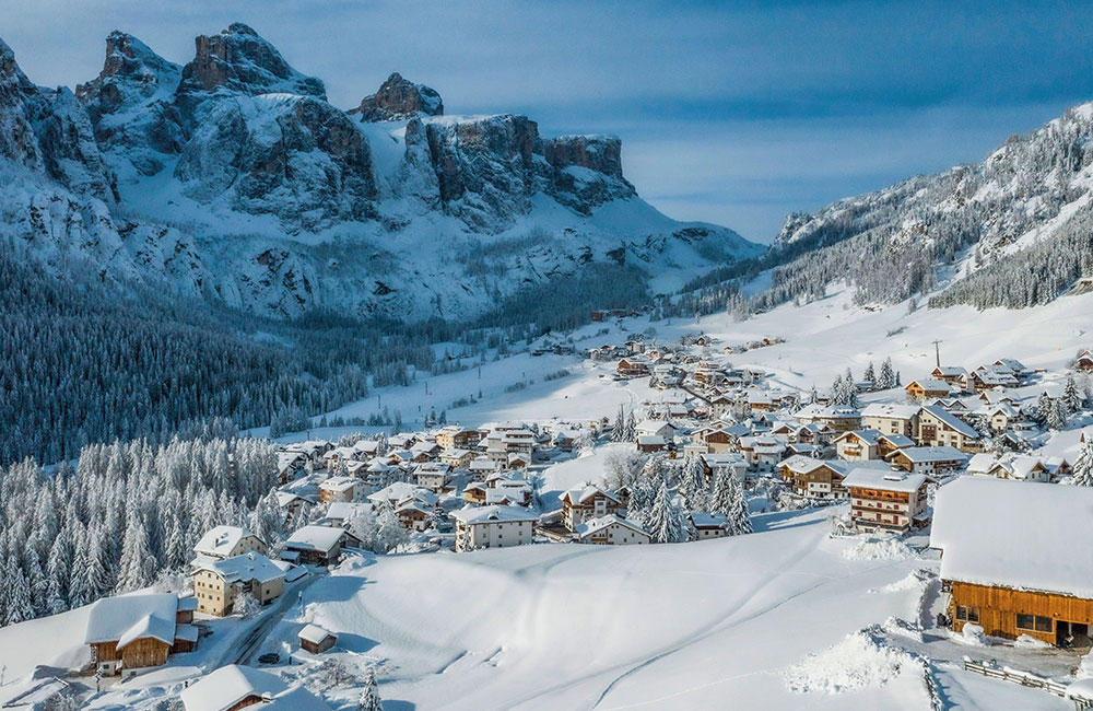 il paese di Colfosco in Alta Badia.