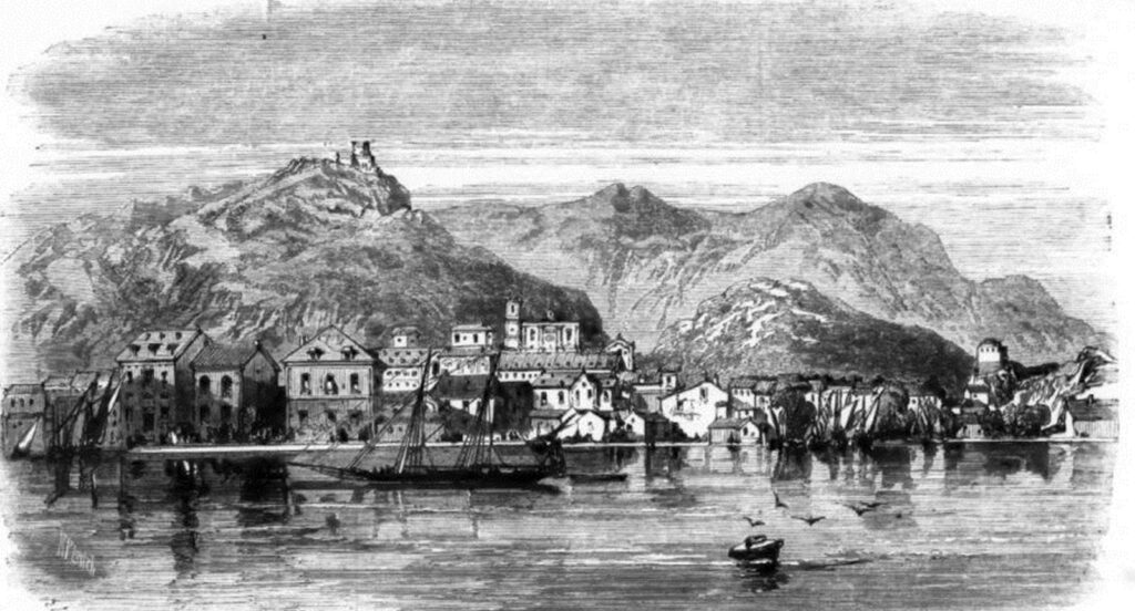 Un disegno tratto dalla rivista inglese The Illustrated Londo News del 1860.