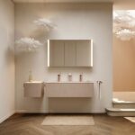mobili bagno modulari in un ambiente minimalista